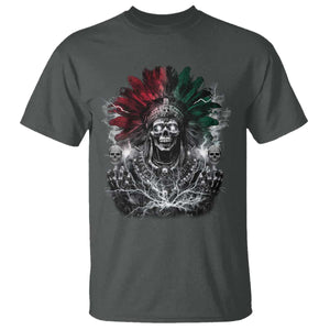Ancient Aztec King T Shirt Calabera Azteca Mexican Skull Skeleton TS10 Dark Heather Print Your Wear