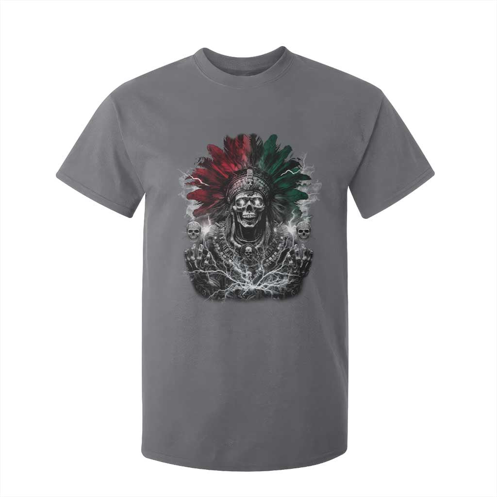 Ancient Aztec King T Shirt For Kid Calabera Azteca Mexican Skull Skeleton TS10 Charcoal Print Your Wear