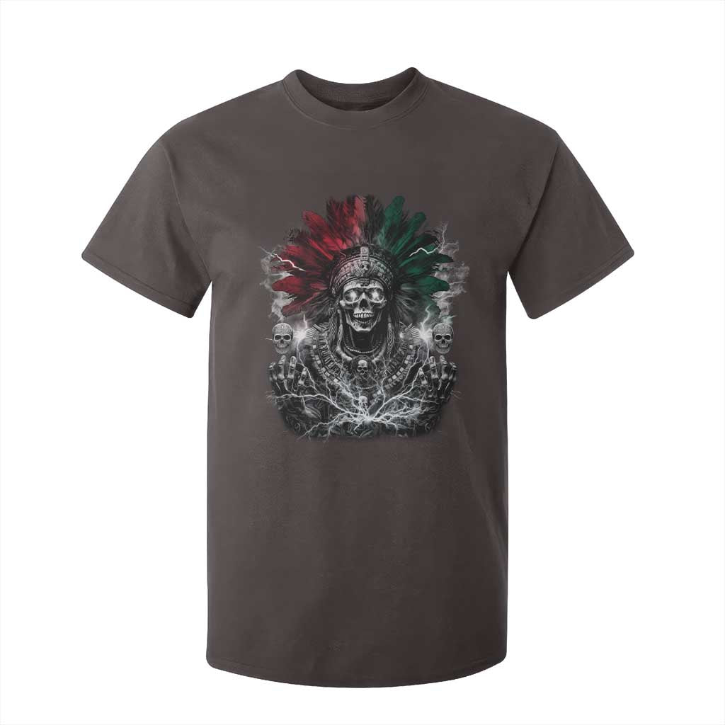 Ancient Aztec King T Shirt For Kid Calabera Azteca Mexican Skull Skeleton TS10 Dark Chocolate Print Your Wear