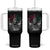 Ancient Aztec King Tumbler With Handle Calabera Azteca Mexican Skull Skeleton TS10 One Size: 40 oz Black Print Your Wear