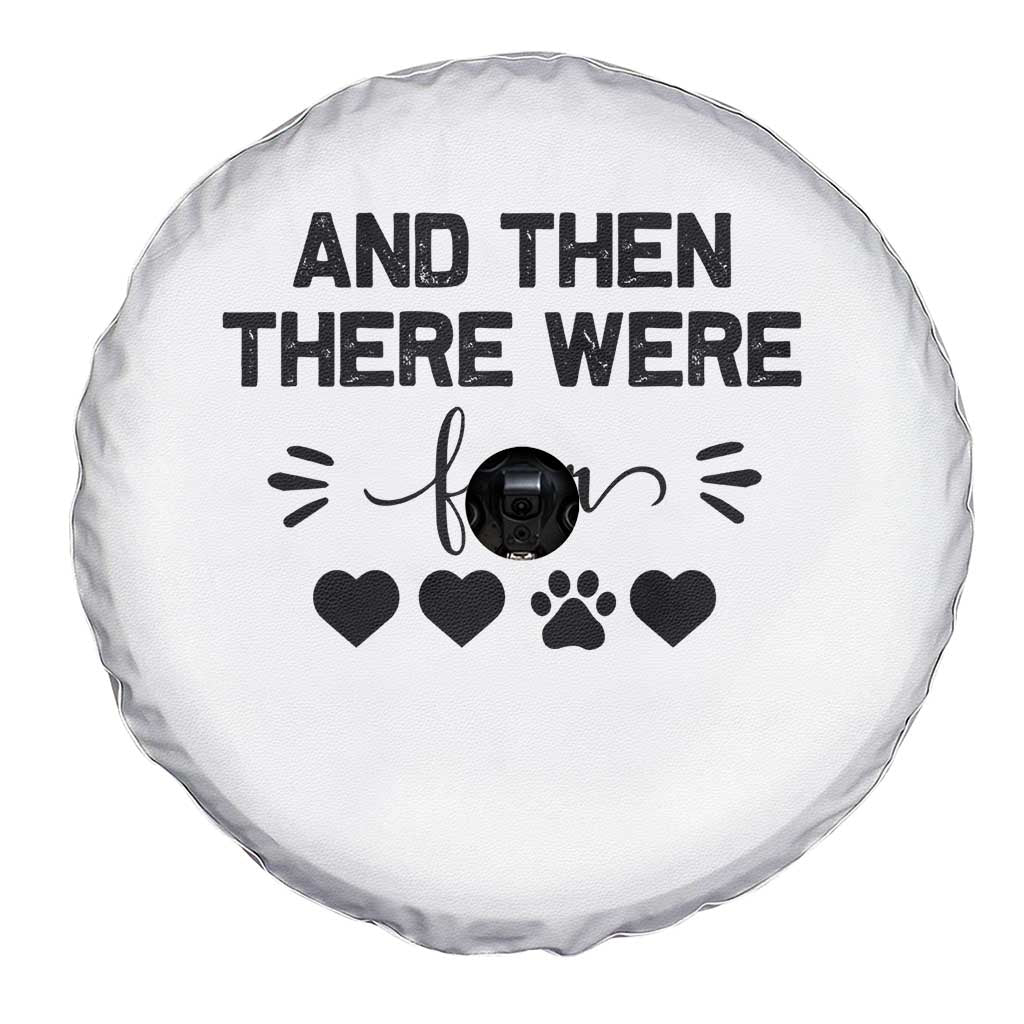 And Then There Were Four Spare Tire Cover Pregnancy Baby Announcement With Dog TS10 Print Your Wear