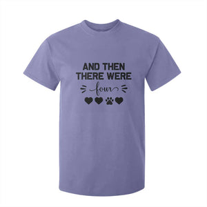 And Then There Were Four T Shirt For Kid Pregnancy Baby Announcement With Dog TS10 Violet Print Your Wear