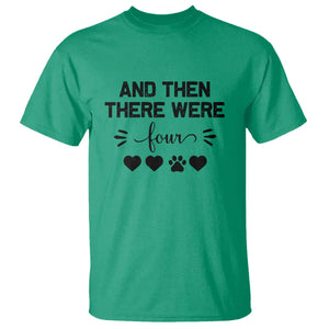 And Then There Were Four T Shirt Pregnancy Baby Announcement With Dog TS10 Irish Green Print Your Wear