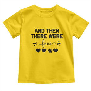 And Then There Were Four Toddler T Shirt Pregnancy Baby Announcement With Dog TS10 Daisy Print Your Wear