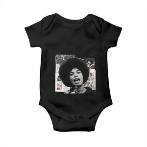 Angela Davis Baby Onesie Raise Your Voice Revolutionary Power Liberation TS02 Black Print Your Wear