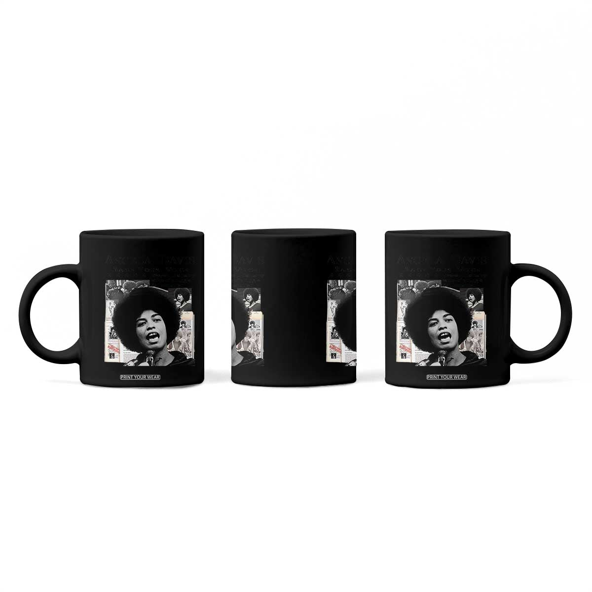 Angela Davis Coffee Mug Raise Your Voice Revolutionary Power Liberation TS02 Print Your Wear