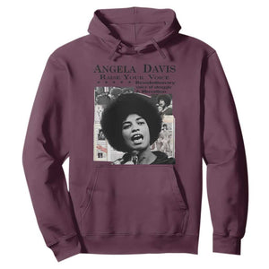 Angela Davis Hoodie Raise Your Voice Revolutionary Power Liberation TS02 Maroon Print Your Wear