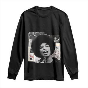 Angela Davis Long Sleeve Shirt Raise Your Voice Revolutionary Power Liberation TS02 Black Print Your Wear