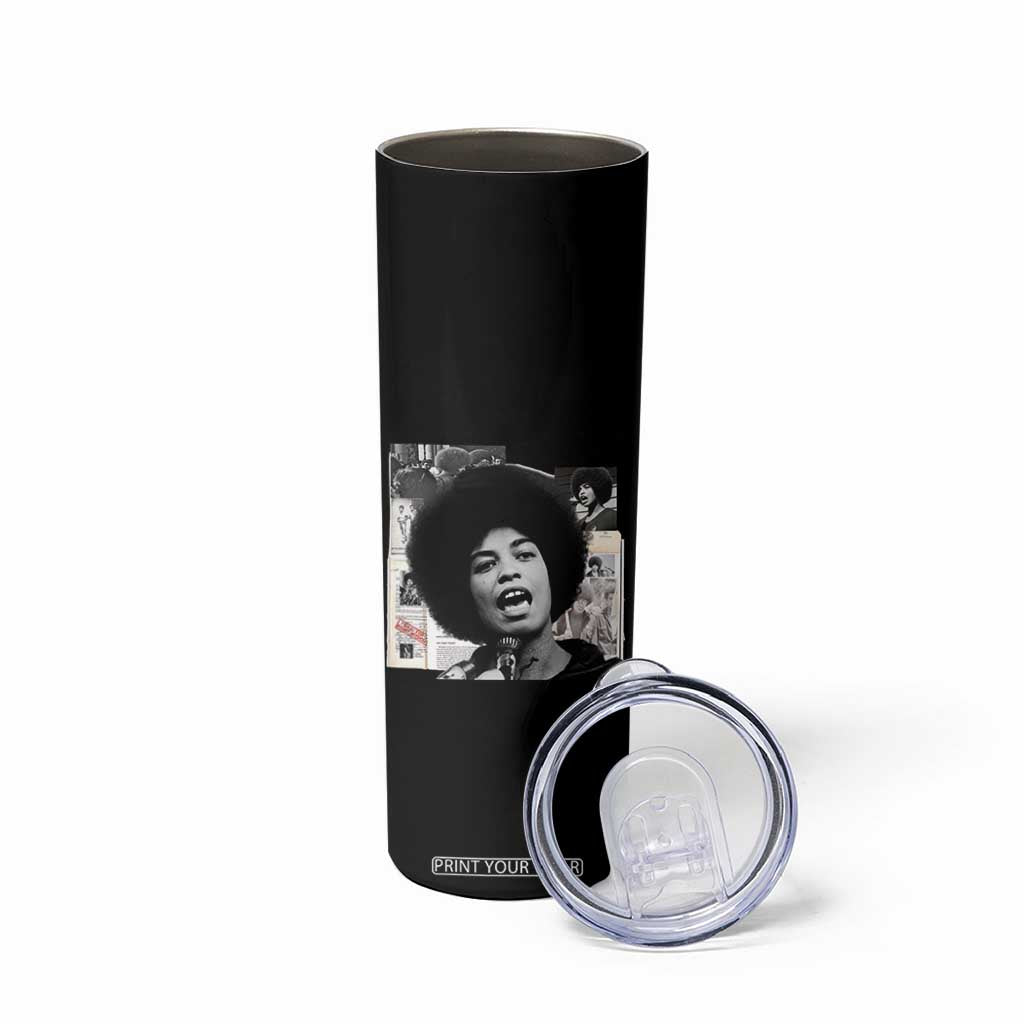 Angela Davis Skinny Tumbler Raise Your Voice Revolutionary Power Liberation TS02 Print Your Wear