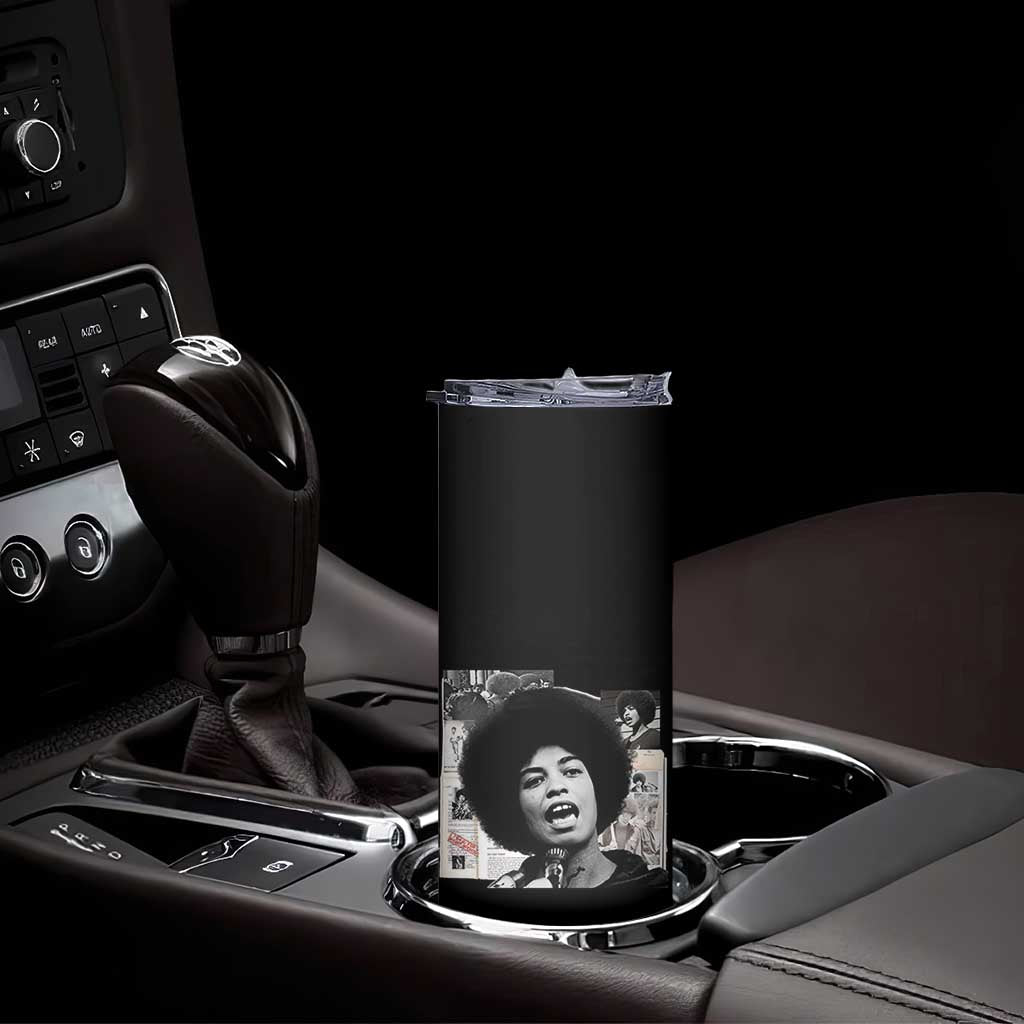 Angela Davis Skinny Tumbler Raise Your Voice Revolutionary Power Liberation TS02 Print Your Wear