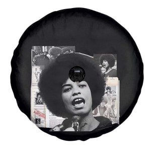 Angela Davis Spare Tire Cover Raise Your Voice Revolutionary Power Liberation TS02 Print Your Wear