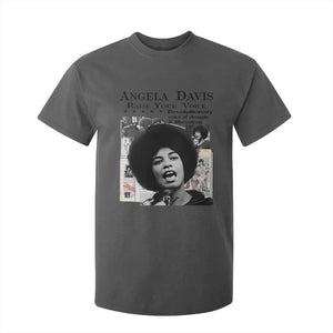 Angela Davis T Shirt For Kid Raise Your Voice Revolutionary Power Liberation TS02 Dark Heather Print Your Wear