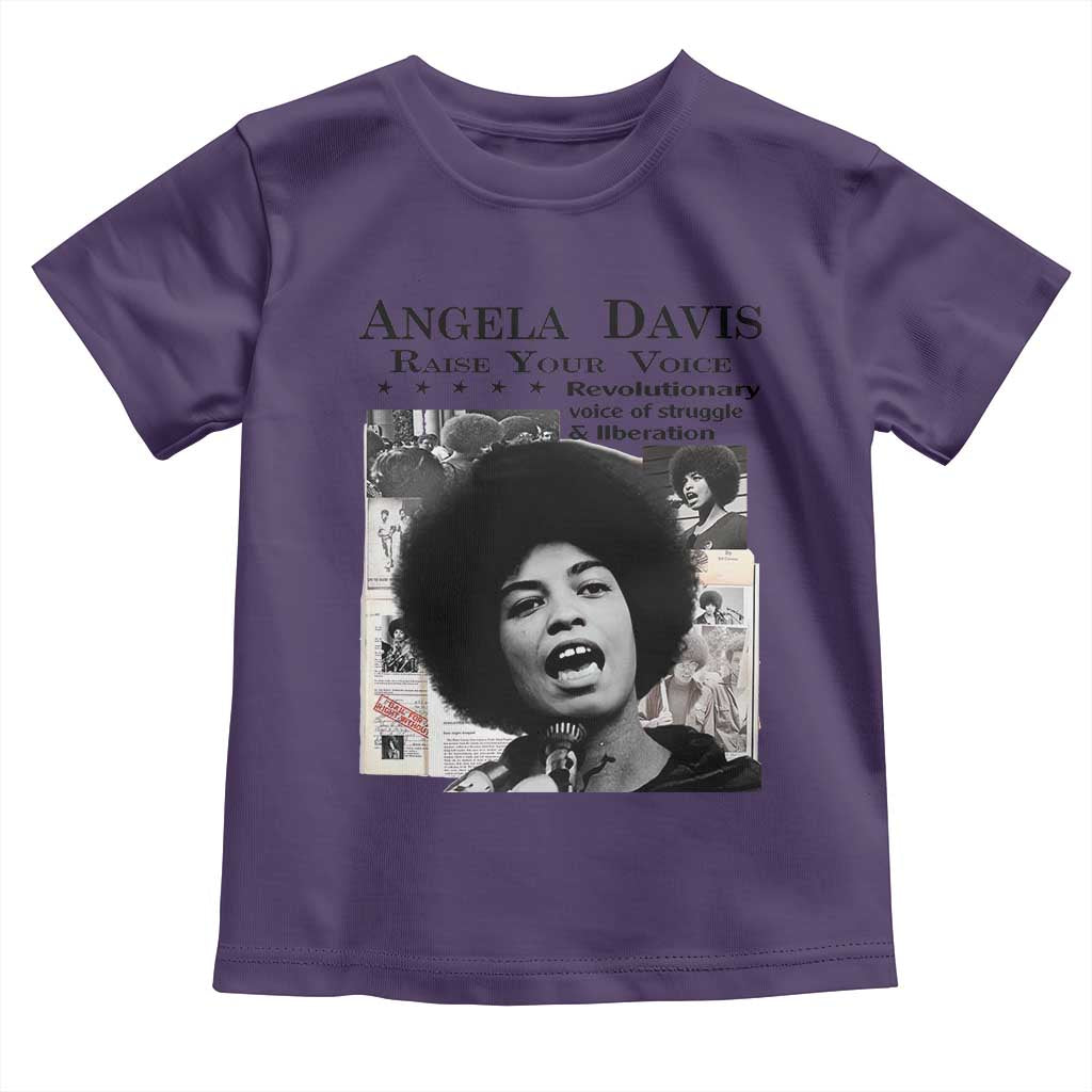 Angela Davis Toddler T Shirt Raise Your Voice Revolutionary Power Liberation TS02 Purple Print Your Wear