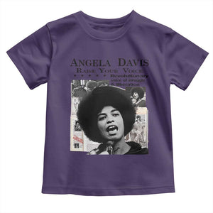 Angela Davis Toddler T Shirt Raise Your Voice Revolutionary Power Liberation TS02 Purple Print Your Wear