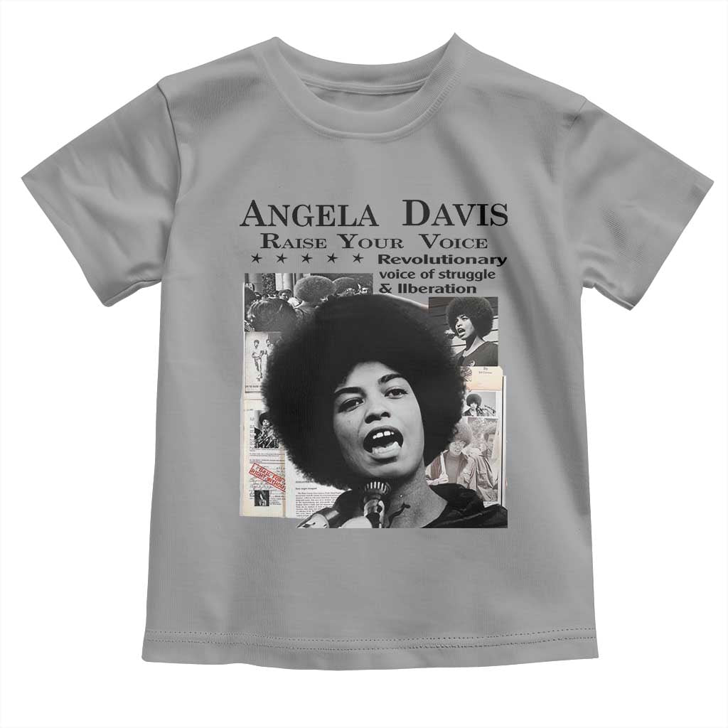 Angela Davis Toddler T Shirt Raise Your Voice Revolutionary Power Liberation TS02 Sport Gray Print Your Wear