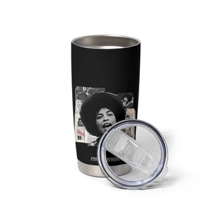 Angela Davis Tumbler Cup Raise Your Voice Revolutionary Power Liberation TS02 Print Your Wear