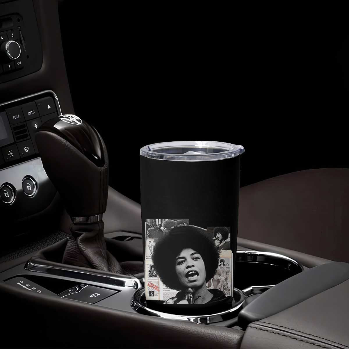 Angela Davis Tumbler Cup Raise Your Voice Revolutionary Power Liberation TS02 Print Your Wear