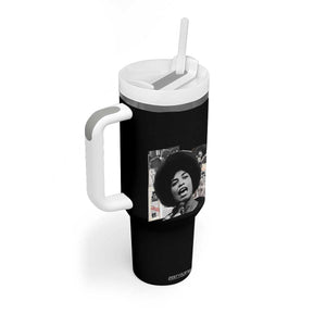 Angela Davis Tumbler With Handle Raise Your Voice Revolutionary Power Liberation TS02 Print Your Wear
