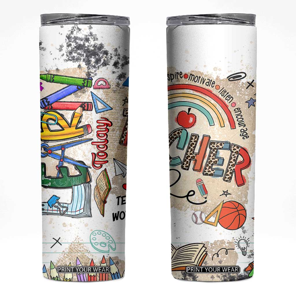 Aries Zodiac Skinny Tumbler Astrology Horoscope Birthday Gift For Aries Women Men TB02 Colorful Print Your Wear