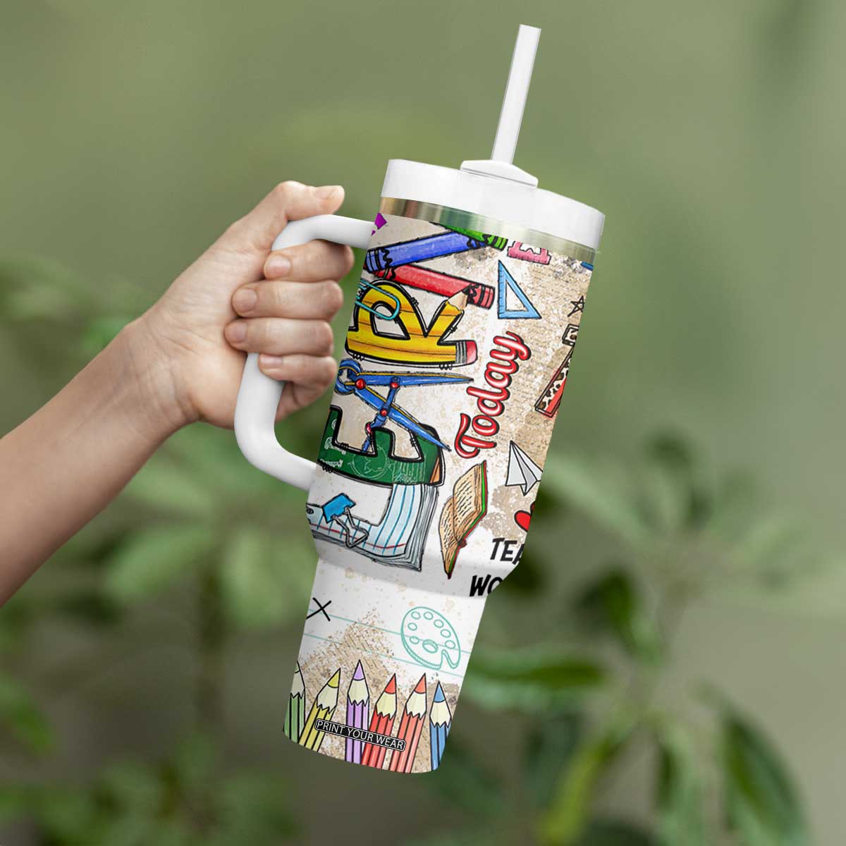 Aries Zodiac Tumbler With Handle Astrology Horoscope Birthday Gift For Aries Women Men TB02 Print Your Wear