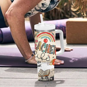 Aries Zodiac Tumbler With Handle Astrology Horoscope Birthday Gift For Aries Women Men TB02 Print Your Wear
