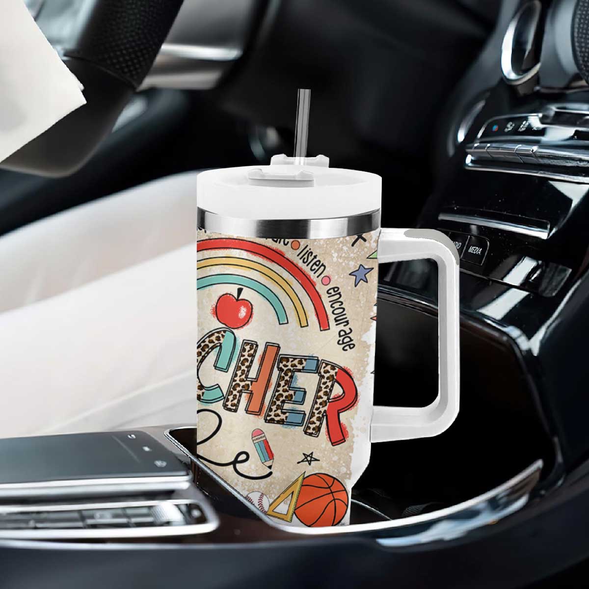 Aries Zodiac Tumbler With Handle Astrology Horoscope Birthday Gift For Aries Women Men TB02 Print Your Wear