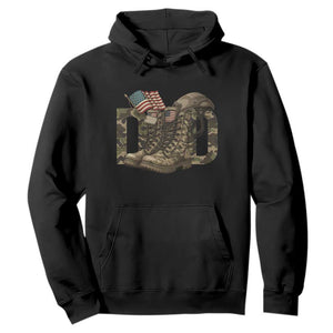 Army Military Dad Combat Boots American Flag Hoodie TS11 Black Print Your Wear