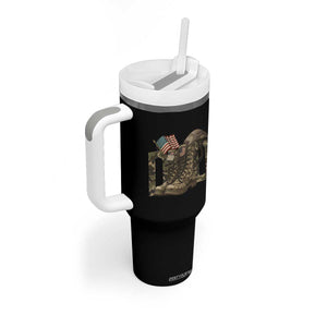 Army Military Dad Combat Boots American Flag Tumbler With Handle TS11 Print Your Wear