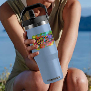 Autism Acceptance Flip Straw Tumbler Accept Understand Love Autistic Support TS02 One Size: 30 oz Light Blue Print Your Wear