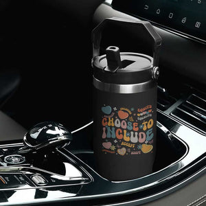 Autism Acceptance Flip Straw Tumbler Choose To Include Inclusion Matters TS02 Print Your Wear