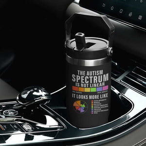 Autism Acceptance Flip Straw Tumbler The Autism Spectrum Is Not Linear TS02 Print Your Wear