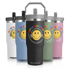 Autism Awareness Acceptance Flip Straw Tumbler Special Education Teacher Kids TS02 Print Your Wear