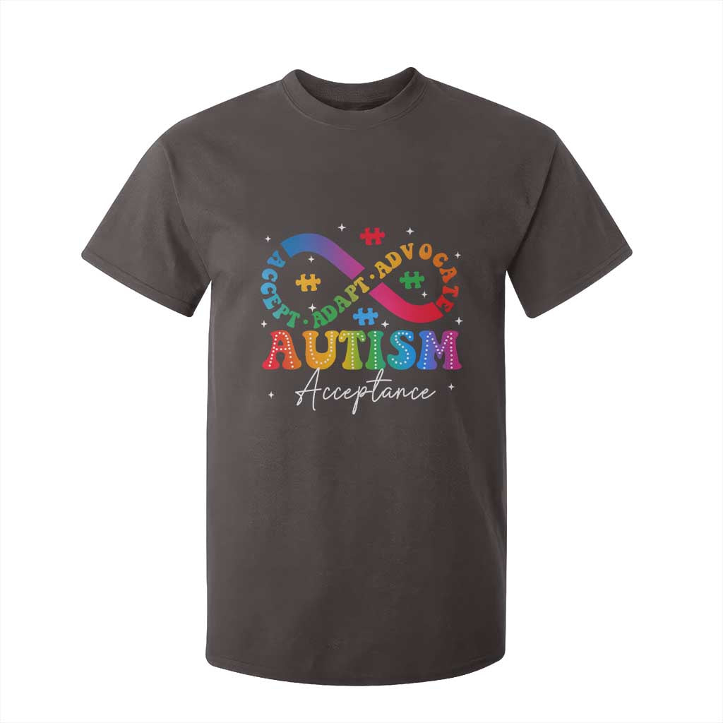 Autism Awareness Acceptance T Shirt For Kid Infinity Symbol Neurodiversity TS10 Dark Chocolate Print Your Wear
