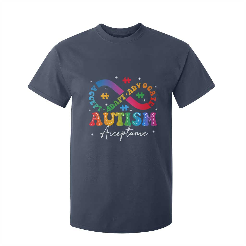 Autism Awareness Acceptance T Shirt For Kid Infinity Symbol Neurodiversity TS10 Navy Print Your Wear