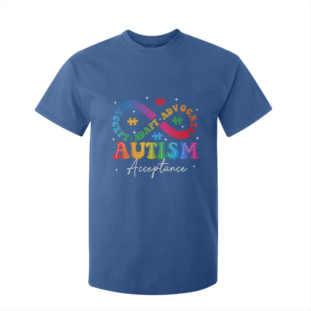 Autism Awareness Acceptance T Shirt For Kid Infinity Symbol Neurodiversity TS10 Royal Blue Print Your Wear