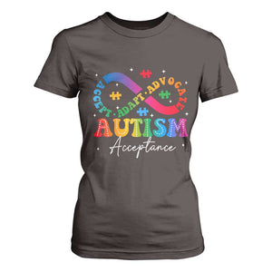 Autism Awareness Acceptance T Shirt For Women Infinity Symbol Neurodiversity TS10 Dark Chocolate Print Your Wear