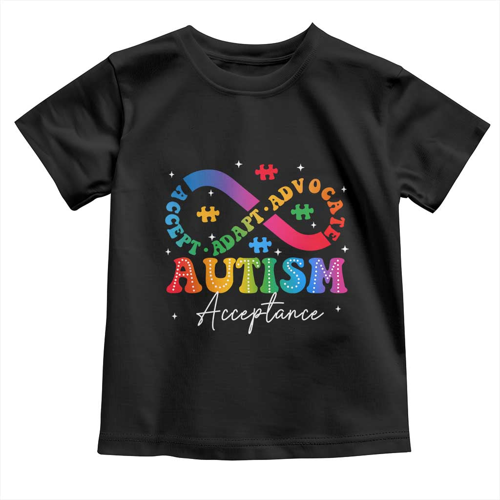 Autism Awareness Acceptance Toddler T Shirt Infinity Symbol Neurodiversity TS10 Black Print Your Wear