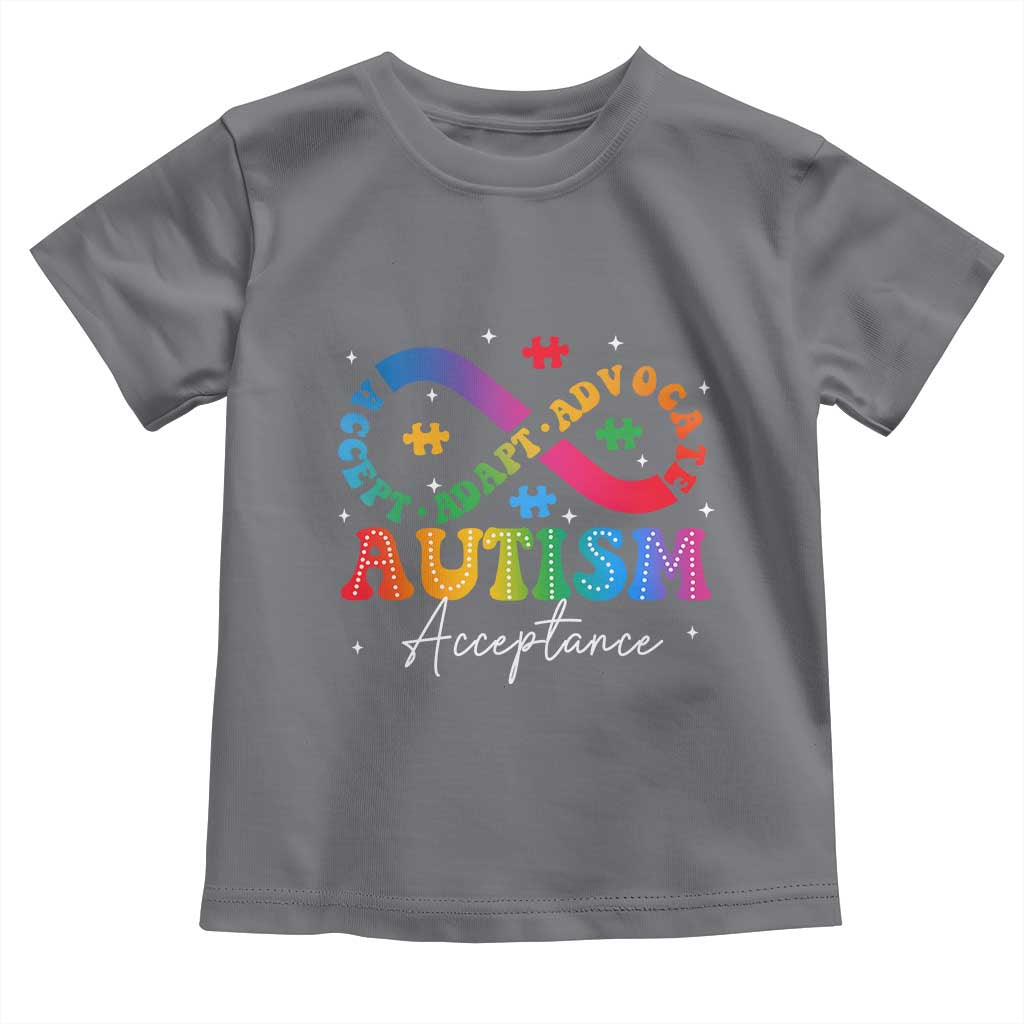 Autism Awareness Acceptance Toddler T Shirt Infinity Symbol Neurodiversity TS10 Charcoal Print Your Wear