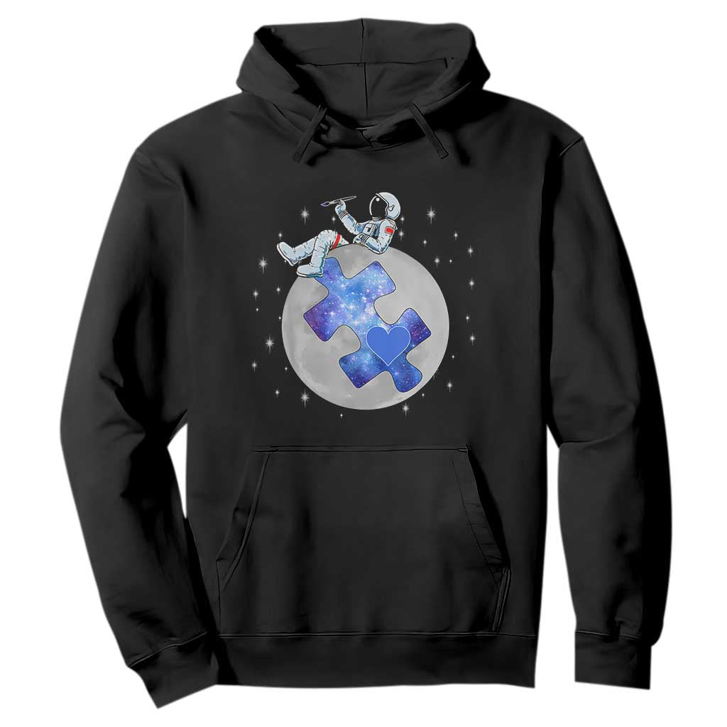 Autism Awareness Astronaut Hoodie Space Stars Autistic Kids Sped Teacher TS10 Black Print Your Wear