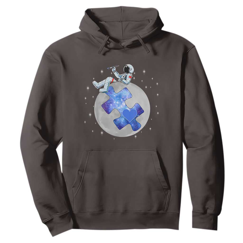 Autism Awareness Astronaut Hoodie Space Stars Autistic Kids Sped Teacher TS10 Dark Chocolate Print Your Wear