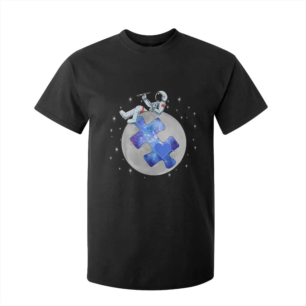 Autism Awareness Astronaut T Shirt For Kid Space Stars Autistic Kids Sped Teacher TS10 Black Print Your Wear