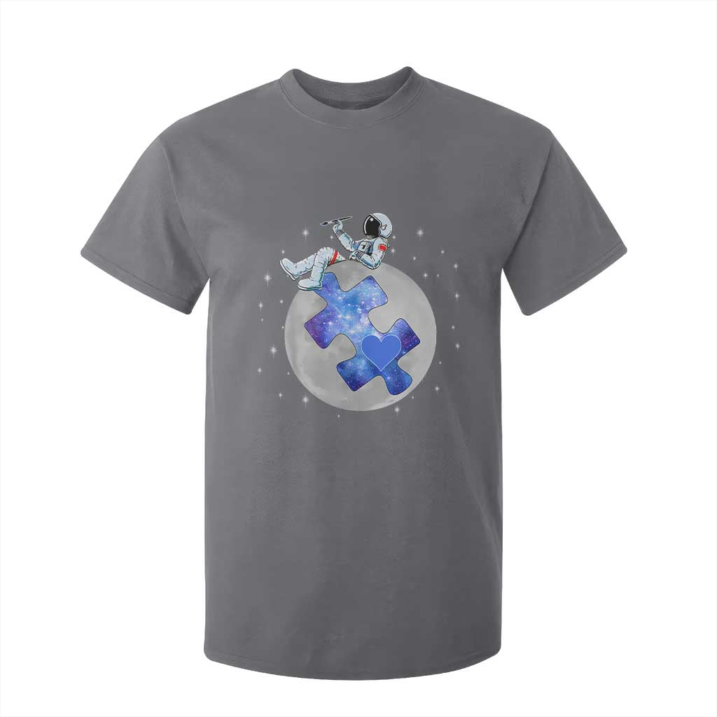 Autism Awareness Astronaut T Shirt For Kid Space Stars Autistic Kids Sped Teacher TS10 Charcoal Print Your Wear