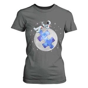 Autism Awareness Astronaut T Shirt For Women Space Stars Autistic Kids Sped Teacher TS10 Dark Heather Print Your Wear