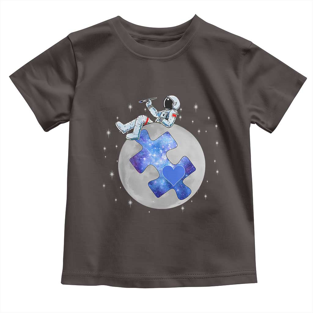 Autism Awareness Astronaut Toddler T Shirt Space Stars Autistic Kids Sped Teacher TS10 Dark Chocolate Print Your Wear