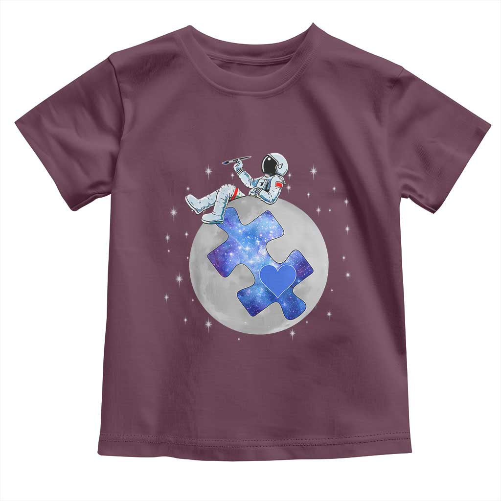 Autism Awareness Astronaut Toddler T Shirt Space Stars Autistic Kids Sped Teacher TS10 Maroon Print Your Wear
