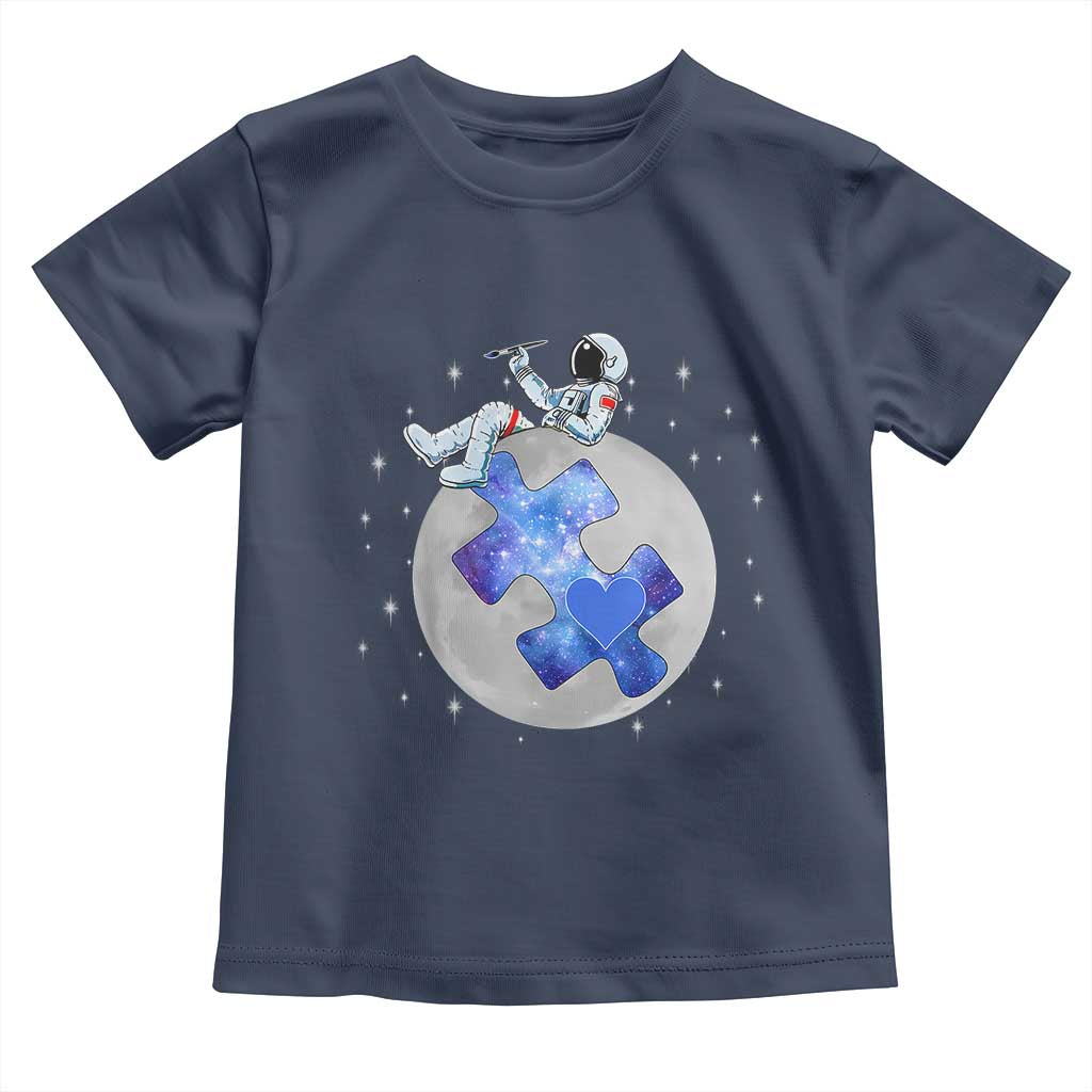 Autism Awareness Astronaut Toddler T Shirt Space Stars Autistic Kids Sped Teacher TS10 Navy Print Your Wear