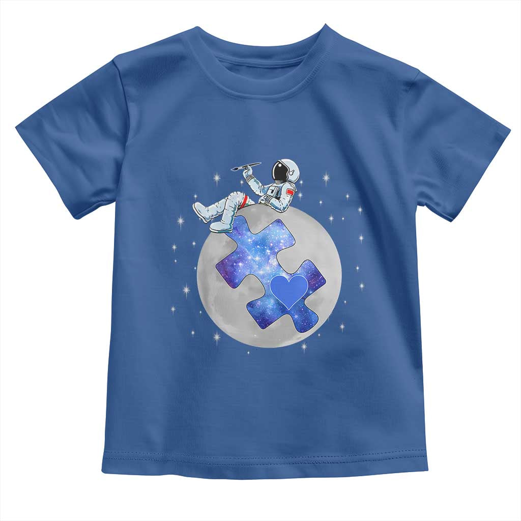 Autism Awareness Astronaut Toddler T Shirt Space Stars Autistic Kids Sped Teacher TS10 Royal Blue Print Your Wear