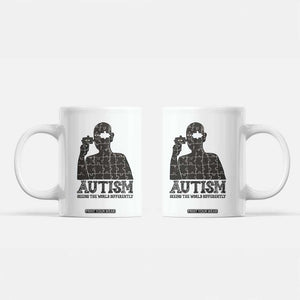 Autism Awareness Coffee Mug Autistic Seeing The World From A Different Angle Aesthetic TS09 White Print Your Wear