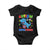 Autism Awareness Is My Superpower Baby Onesie Cute Dinosaur Dino Kids Boys TS10 Black Print Your Wear