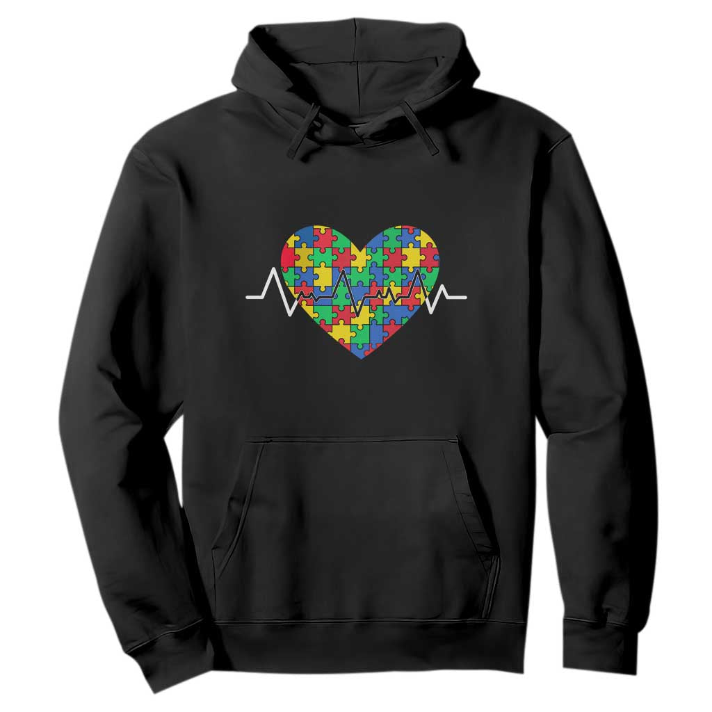 Autism Awareness Love Heart Puzzle Acceptance Hoodie TS10 Black Print Your Wear